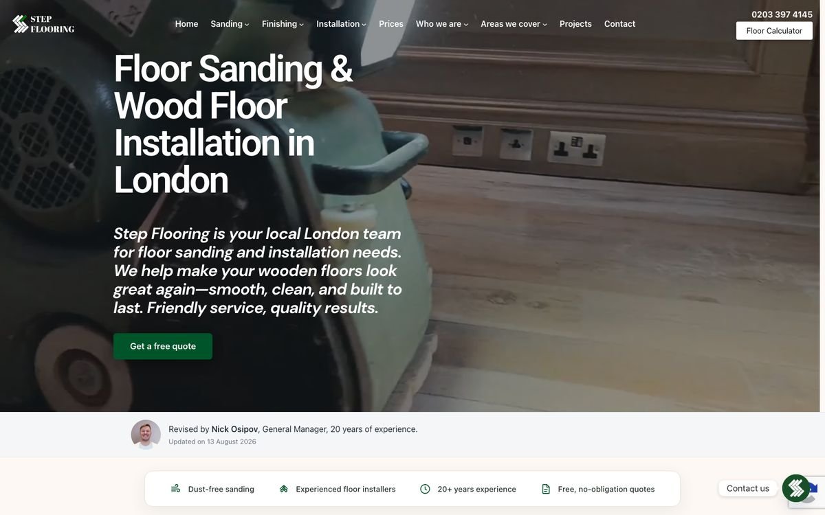 The Step Flooring website